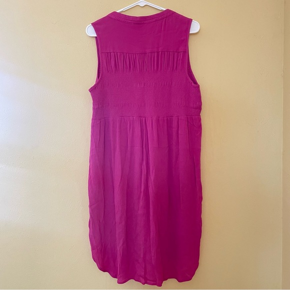 Knox Rose Sleeveless Smocked Pink Dress Sz-Small - Picture 8 of 9